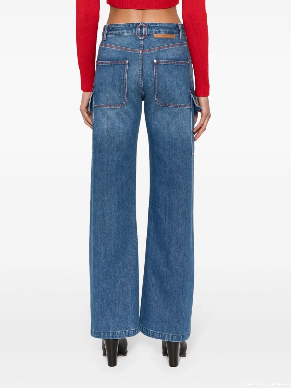 Affordable ankle-zips jeans Stella wide-leg McCartney Women 0421